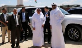وصول السفير القطري لقطاع غزة 