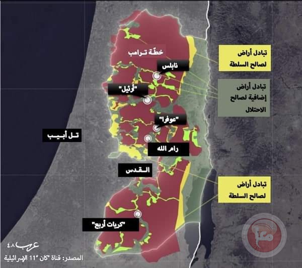 خارطة الضم واقتراح تبادل أراض لتوريط السلطة