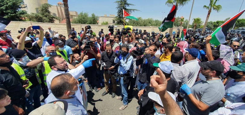 الاردن - وقفة امام السفارة الأمريكية رفضا لضم الضفة 