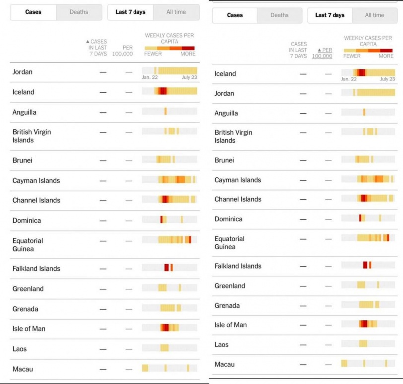 نيويورك تايمز: الأردن أقل بلدان العالم بانتشار كورونا والأفضل في التعامل معه