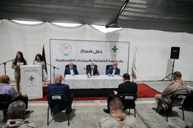 الرجوب يفتتح المقر الدائم لجمعية الكشافة والمرشدات الفلسطينية في القدس