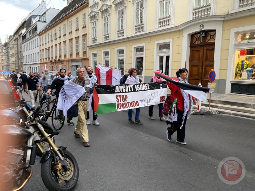 صور.. مظاهرة احتجاجية في النمسا رفضا لخطة الضم