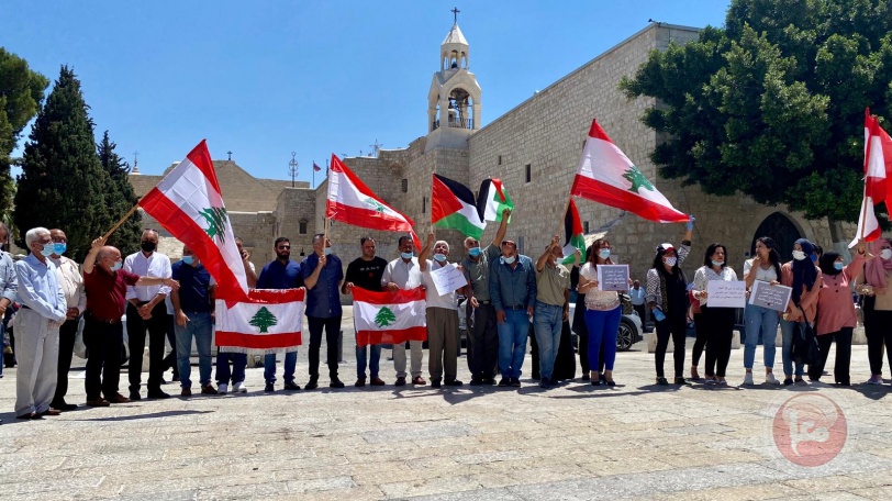 فيديو وصور- وقفة تضامنية مع الشعب اللبناني في بيت لحم 
