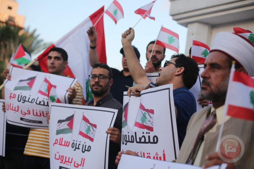 صحفيو غزة يتضامنون مع لبنان 