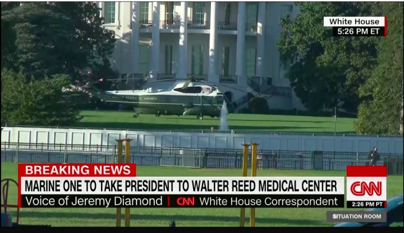 بالصور.. نقل ترامب إلى المستشفى 