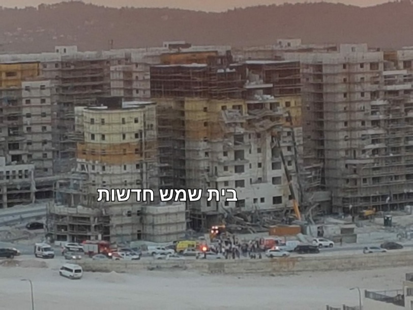 اصابة 5 عمال إثر انهيار سقالة بموقع بناء في "بيت شيمش"