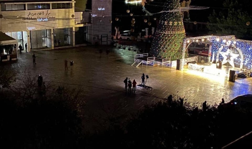 وسط ظروف استثنائية.. بيت لحم تضيء شجرة عيد الميلاد
