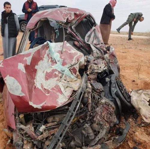 حادث سير مروع في الأردن يودي بحياة 6 أشخاص (صور)