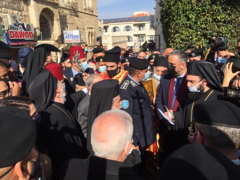 صور- وصول موكب النائب البطريركي للسريان الارثوذكس الى بيت لحم