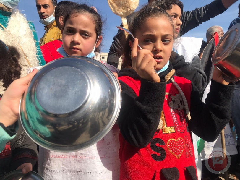 صور- تظاهرة غاضبة في مخيم جباليا ضد تقليصات الأونروا