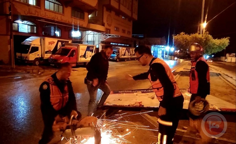 اصابة مواطن وأضرار نتيجة المنخفض الجوي بقطاع غزة