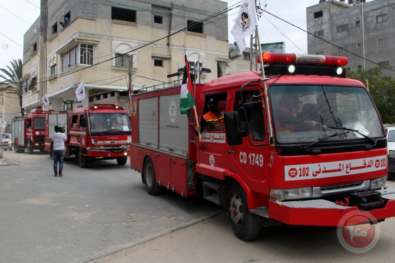 الدفاع المدني بغزة يدعو للضغط على الاحتلال للسماح بدخول المركبات والمعدات