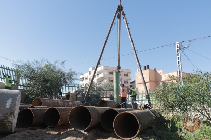 حفر 4 آبار جديدة لحل مشكلة المياه في المناطق المرتفعة شرق غزة
