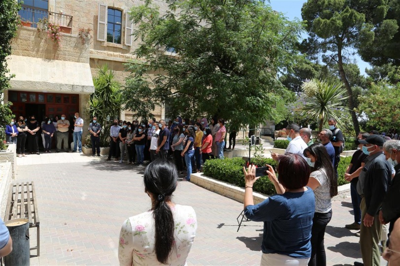 جامعة بيت لحم تنظم وقفة احتجاجية ضد العدوان الاسرائيلي