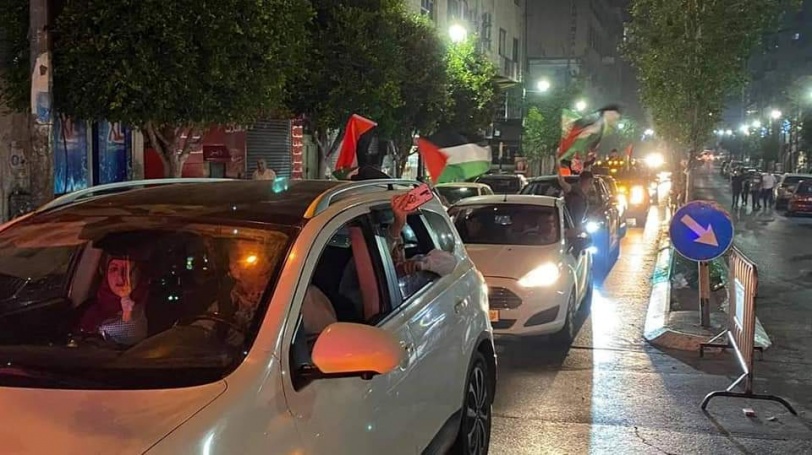 مسيرات الفرح والإشادة بنصر المقاومة تعم فلسطين (صور)