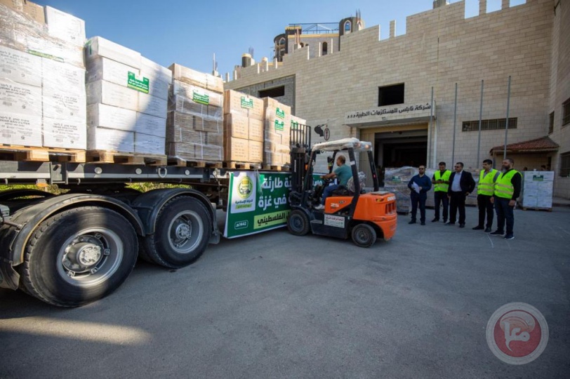 الإغاثة 48: قافلة المساعدات العاجلة بقيمة مليون ونصف شيكل تصل غزة