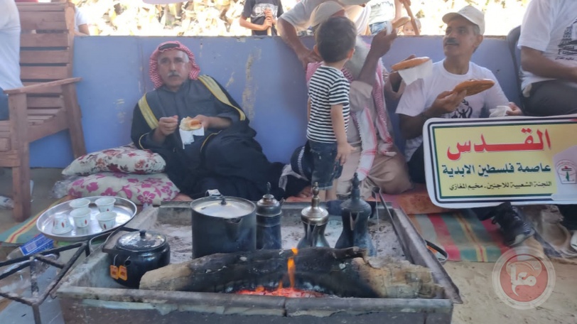 دائرة شؤون اللاجئين واللجنة الشعبية بالمغازي تنظم يوما تراثيا بعنوان "مسير العودة ملح الأرض والوطن" 