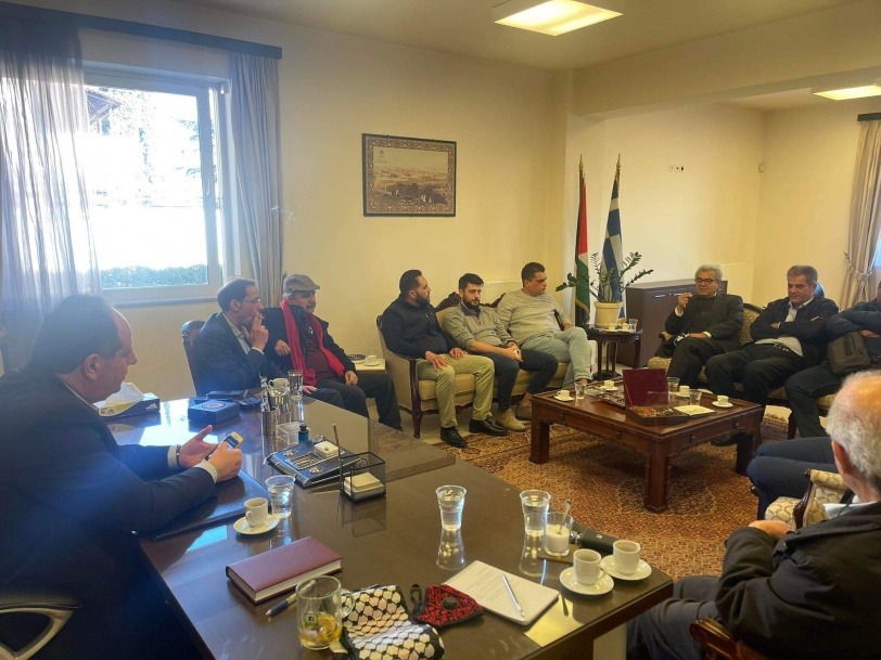 لقاء موسع في سفارة دولة فلسطين في اليونان