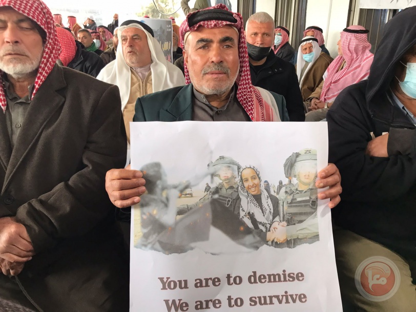 قبائل وعشائر فلسطين في غزة تنظم وقفة تضامنية مع النقب