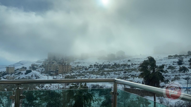 سماكة الثلوج وصلت 25سم... جبال فلسطين ترتدي ثوبها الأبيض (صور)