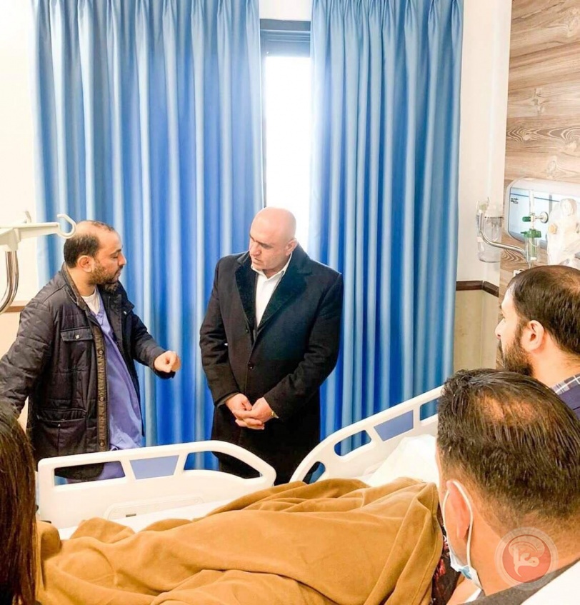 الرجوب يعود جرحى أحداث جنين