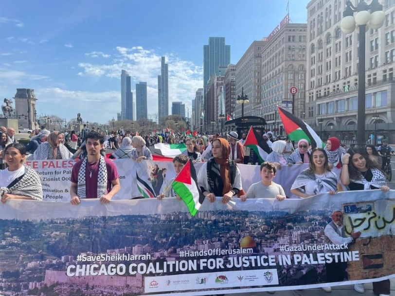 تظاهرات حاشدة في عدة مدن أميركية تضامنا مع القدس