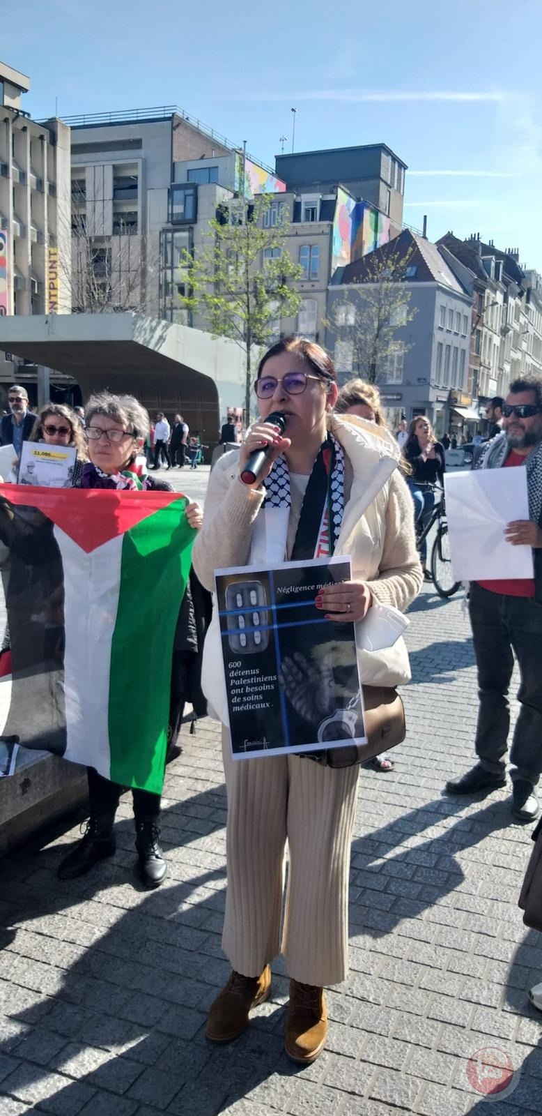 وقفة تضامنية مع الأسرى الفلسطينيين في بروكسل