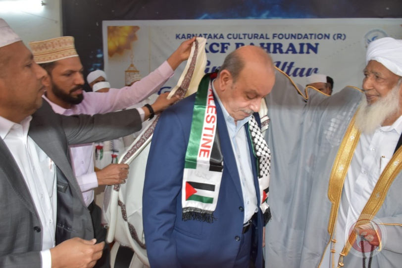 إفطار جماعي للجاليات الهندية والباكستانية والبنغالية بحضور مفتي الديار الهندية والسفير الفلسطيني دعما لفلسطين في البحرين