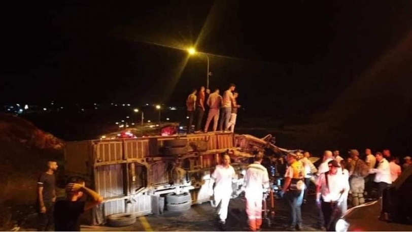 مصرع أربعة مواطنين في حادث سير شمال الخليل