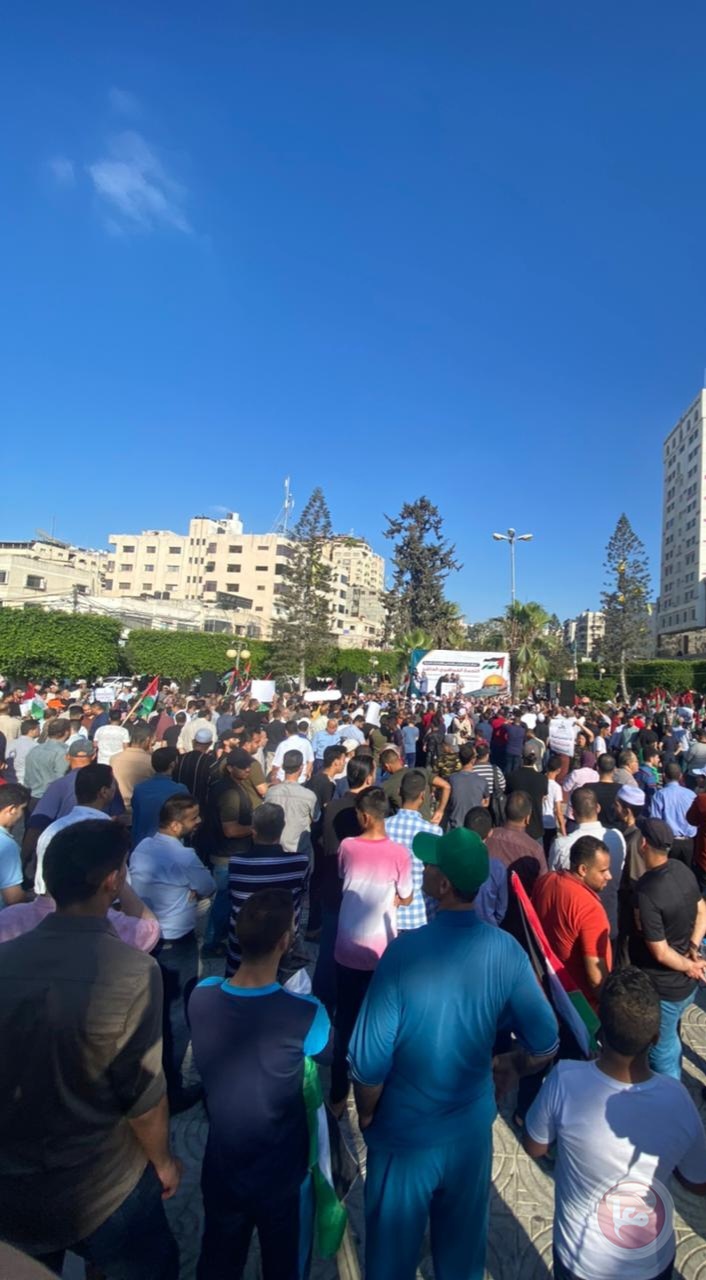 تظاهرة بغزة منددة بزيارة الرئيس الأمريكي للمنطقة (صور) 