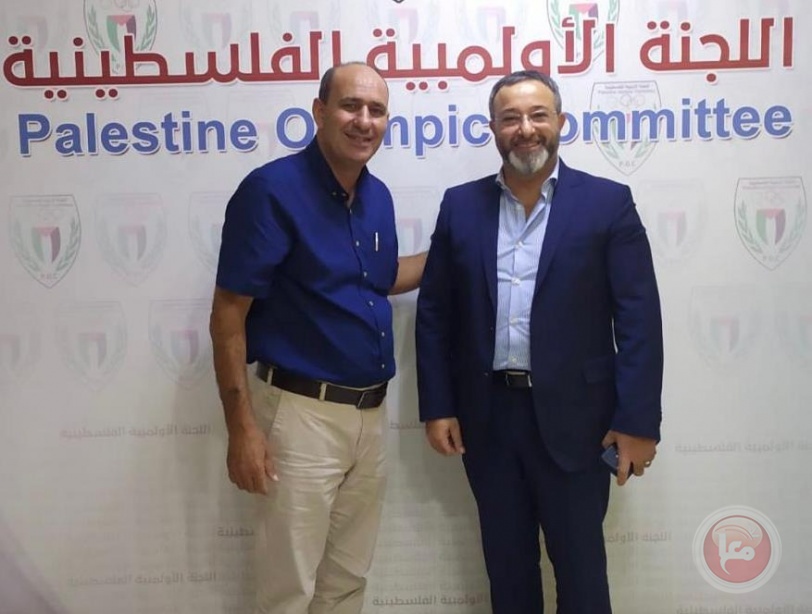 القواسمة يلتقي نائب رئيس اللجنة الأولومبية في غزة