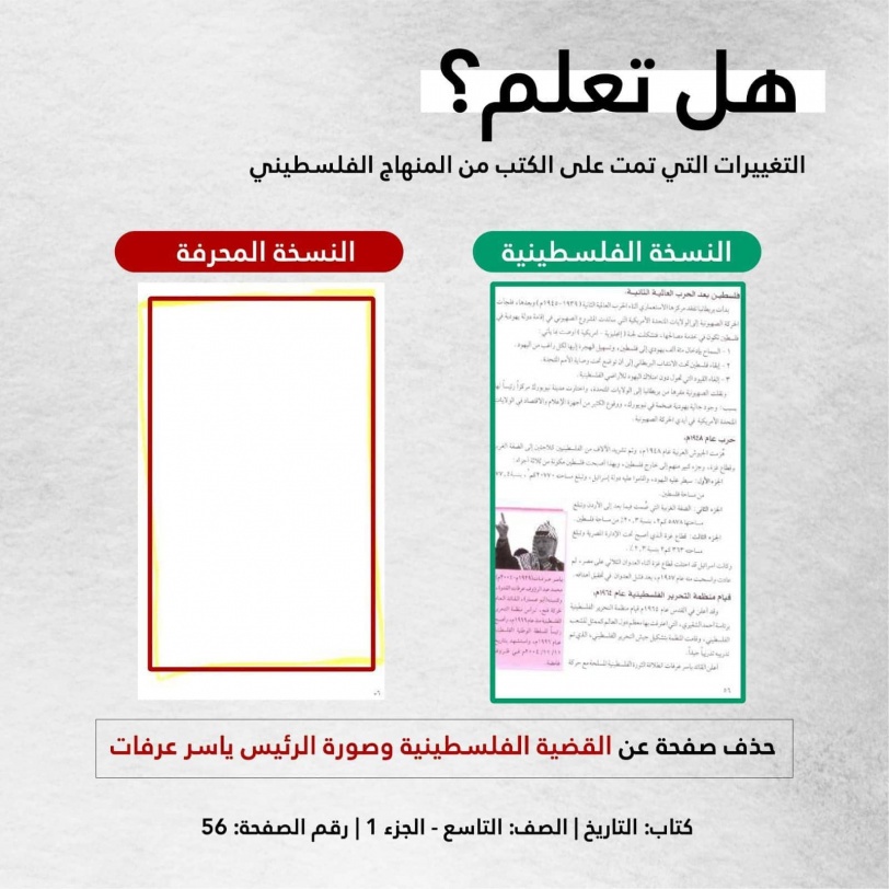 في تعميم على مدارس القدس- اسرائيل تطلب تدريس "المنهاج الفلسطيني المحرف"
