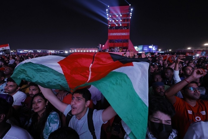 فلسطين حاضرة في فعاليات كأس العالم