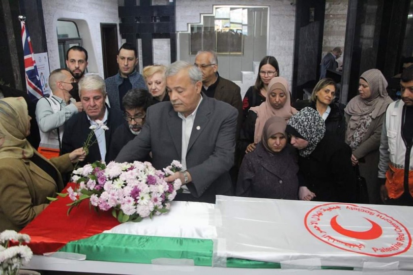 تشييع حاشد لمناضلة اممية بغزة