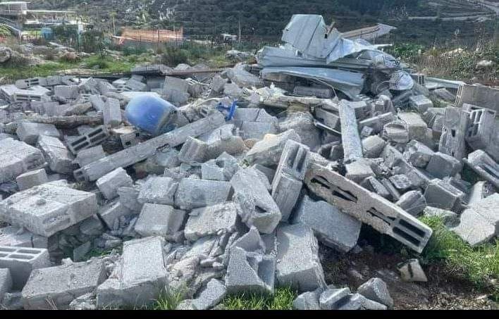 الاحتلال يهدم غرفتين زراعيتين في نحالين غرب بيت لحم