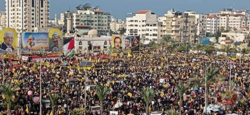 مئات الآلاف يحيون الذكرى الـ 58 لانطلاقة حركة فتح بغزة