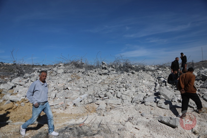 صور: الاحتلال يهدم منزلين في منطقة البقعة شرق الخليل