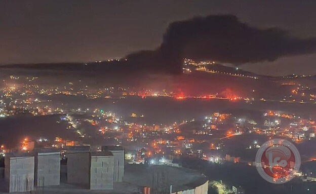 بالصور- حوارة تحترق وقرار بحصار نابلس والدفع بكتيبتين للضفة