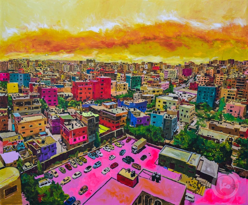 الفنان ﻋﻼء اﻟﺑﺎﺑﺎ ﯾﻔﺗﺢ مرسمه للجمهور ﻓﻲ ﻣﺧﯾم اﻷﻣﻌري