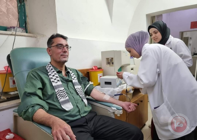حملة للتبرع بالدم في بيت لحم لصالح جرحى العدوان الإسرائيلي في جنين