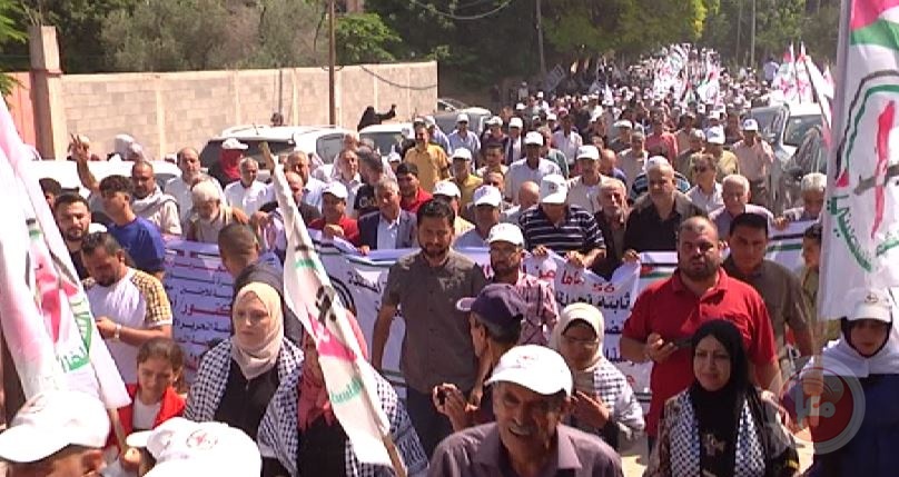 غزة: جبهة النضال تحيي انطلاقتها الـ56 أمام الامم المتحدة