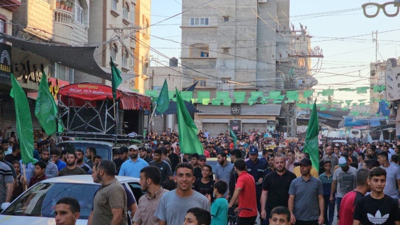 حماس تنظم مسيرة جماهيرية شمال القطاع نصرة للقدس ودعما للمقاومة