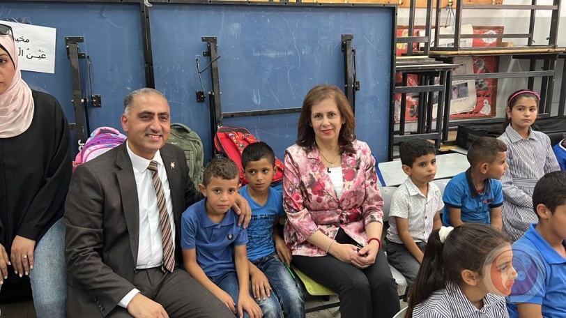 فلسطين الخير تنظم زيارة ميدانية لمدرستين في جنوب نابلس