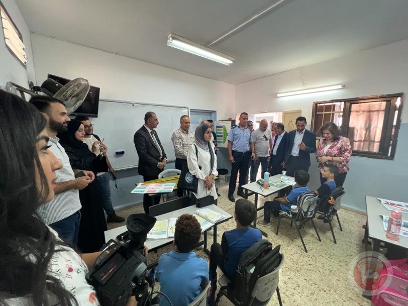 فلسطين الخير تنظم زيارة ميدانية لمدرستين في جنوب نابلس