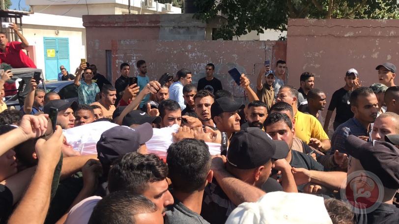 تشييع الشهداء الخمسة الذين ارتقوا قرب الحدود شرق غزة