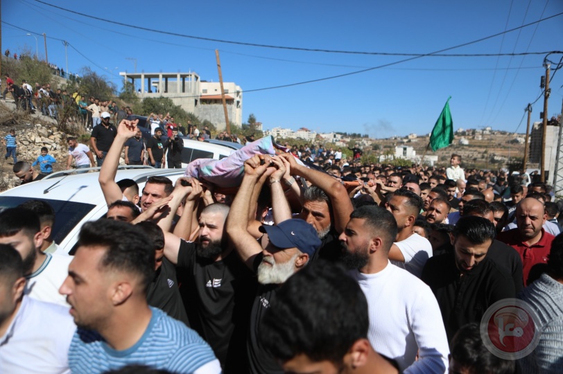 صور- مدينة حلحول تشيع جثمان الشهيد محمود الأطرش