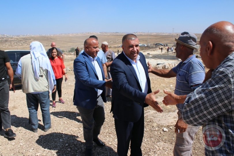 المحافظ دودين والوزير شعبان يتفقدان المناطق المستهدفة في جنوب المحافظة