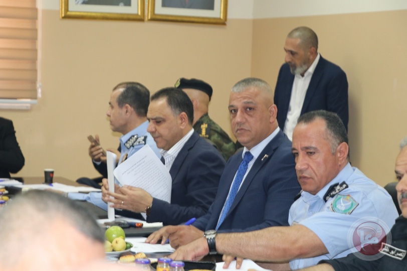 صور- قادة ومدراء الامن الفلسطيني يجتمعون في الخليل