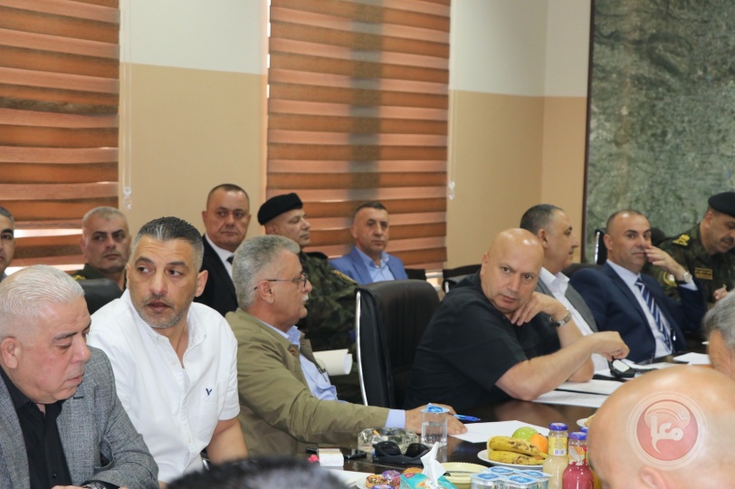 صور- قادة ومدراء الامن الفلسطيني يجتمعون في الخليل