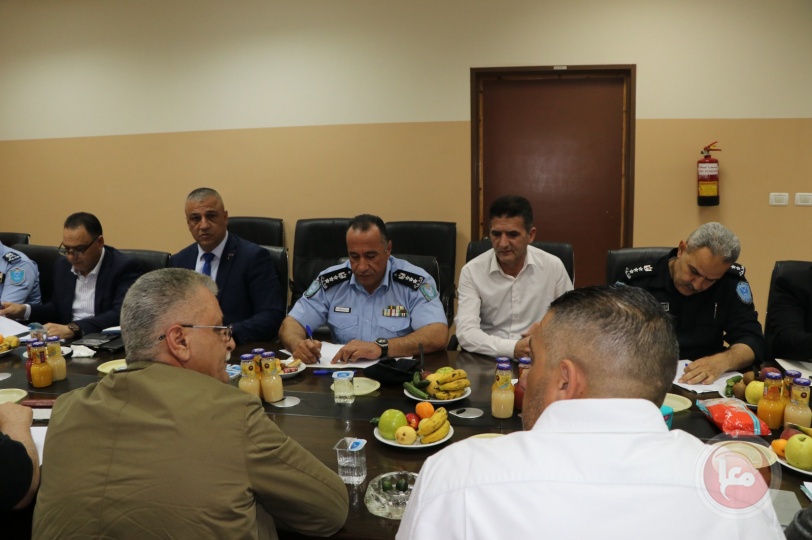 صور- قادة ومدراء الامن الفلسطيني يجتمعون في الخليل